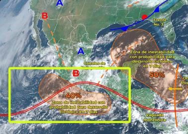 ¡Aguas! Posible depresión tropical esta semana; se presentan 2 riesgos ciclónicos en el Océano Pacífico