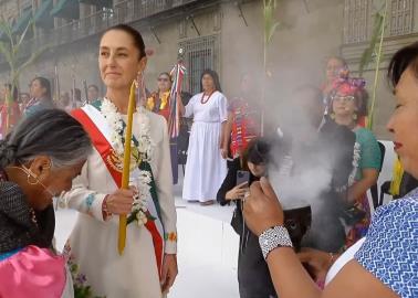 Claudia Sheinbaum recibe el bastón de mando; estos son los primeros compromisos que anunció