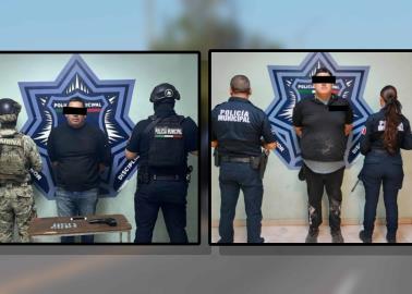 Policías de Cajeme detienen a dos sujetos en Villas del Trigo