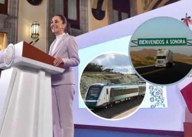 Sheinbaum asegura sustento financiero para tren de pasajeros a Nogales y carreteras en Sonora