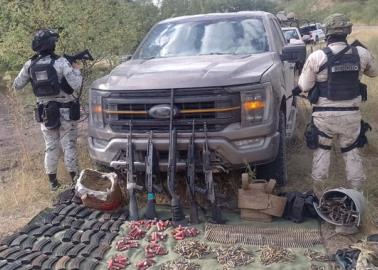 Guardia Nacional decomisa arsenal en Nogales