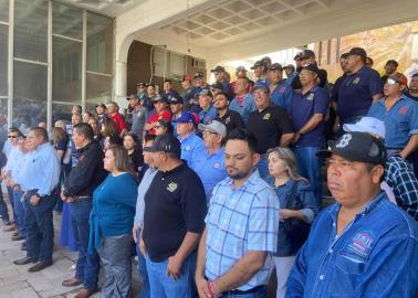 En Navojoa sindicalizados del Ayuntamiento se manifiestan