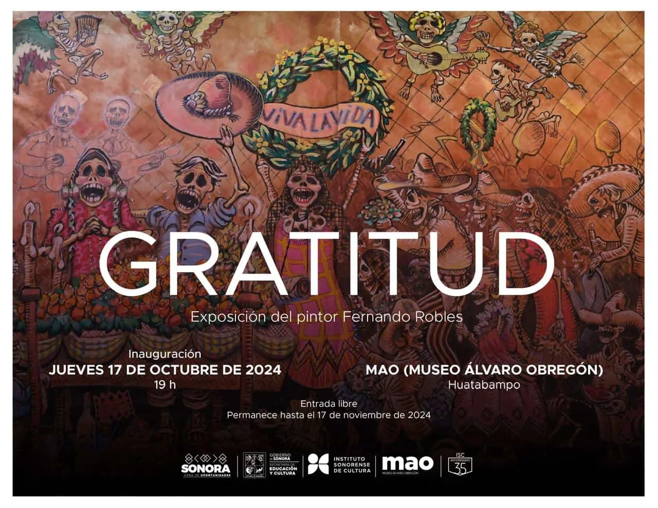 En Huatabampo invitan a la exposición Gratitud, un culto a la muerte