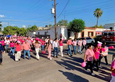 Cáncer de mama: En Etchojoa realizan caminata por quienes luchan contra la enfermedad