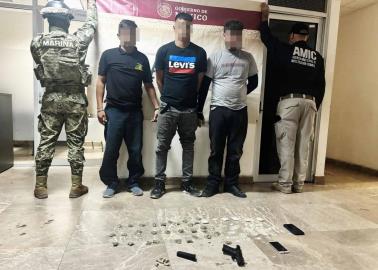 "Caen" tres con droga y arma durante operativo de la FTI en Cajeme