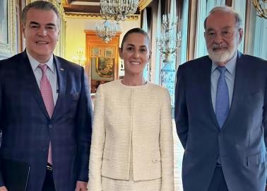 Claudia Sheinbaum se reúne con Carlos Slim; el magnate augura buenos años para México