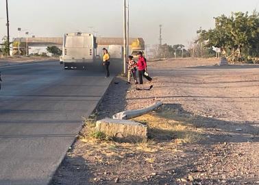 En Cajeme, dañan o desaparecen postes de alumbrado público