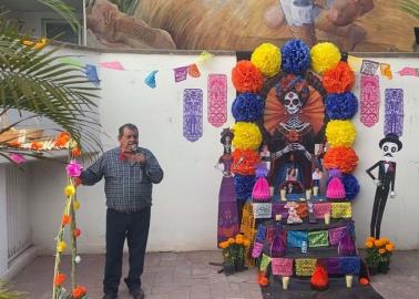 Por Día de Muertos en Navojoa colocan tapanco Mayo en Palacio Municipal