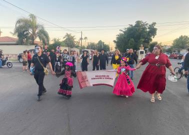 Día de Muertos: Con desfile de catrinas promueven tradiciones mexicanas en Navojoa