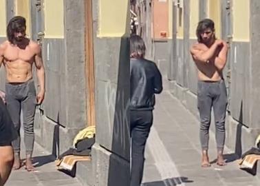 VIDEO | Vagabundo causa furor en redes por su espectacular fisonomía; ya se sabe quién es