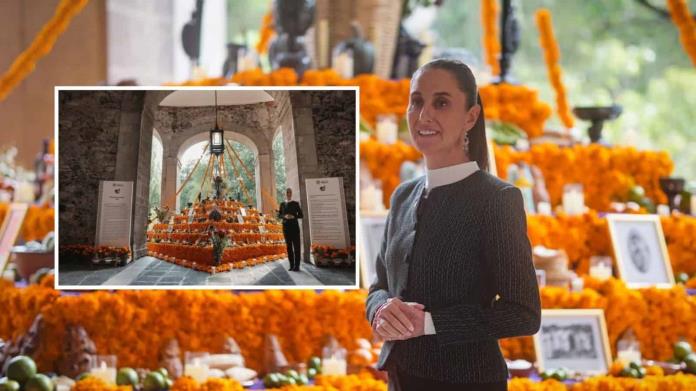Día de Muertos: Claudia Sheinbaum dedica altar a mujeres heroínas en Palacio Nacional Día de Muertos: Claudia Sheinbaum dedica altar a mujeres heroínas en Palacio Nacional