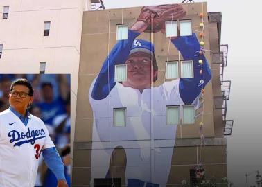 Develan mural homenaje a Fernando Valenzuela en Boyle Heights, California