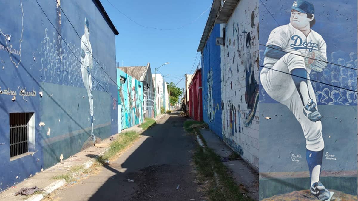 Fernando Valenzuela: Así luce su mural en el Callejón del Deporte, en Cajeme