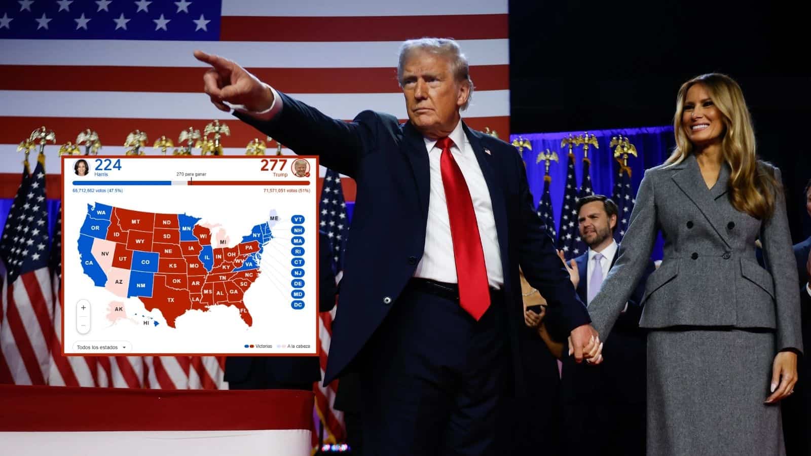 Donald Trump gana las elecciones en Estados Unidos 2024