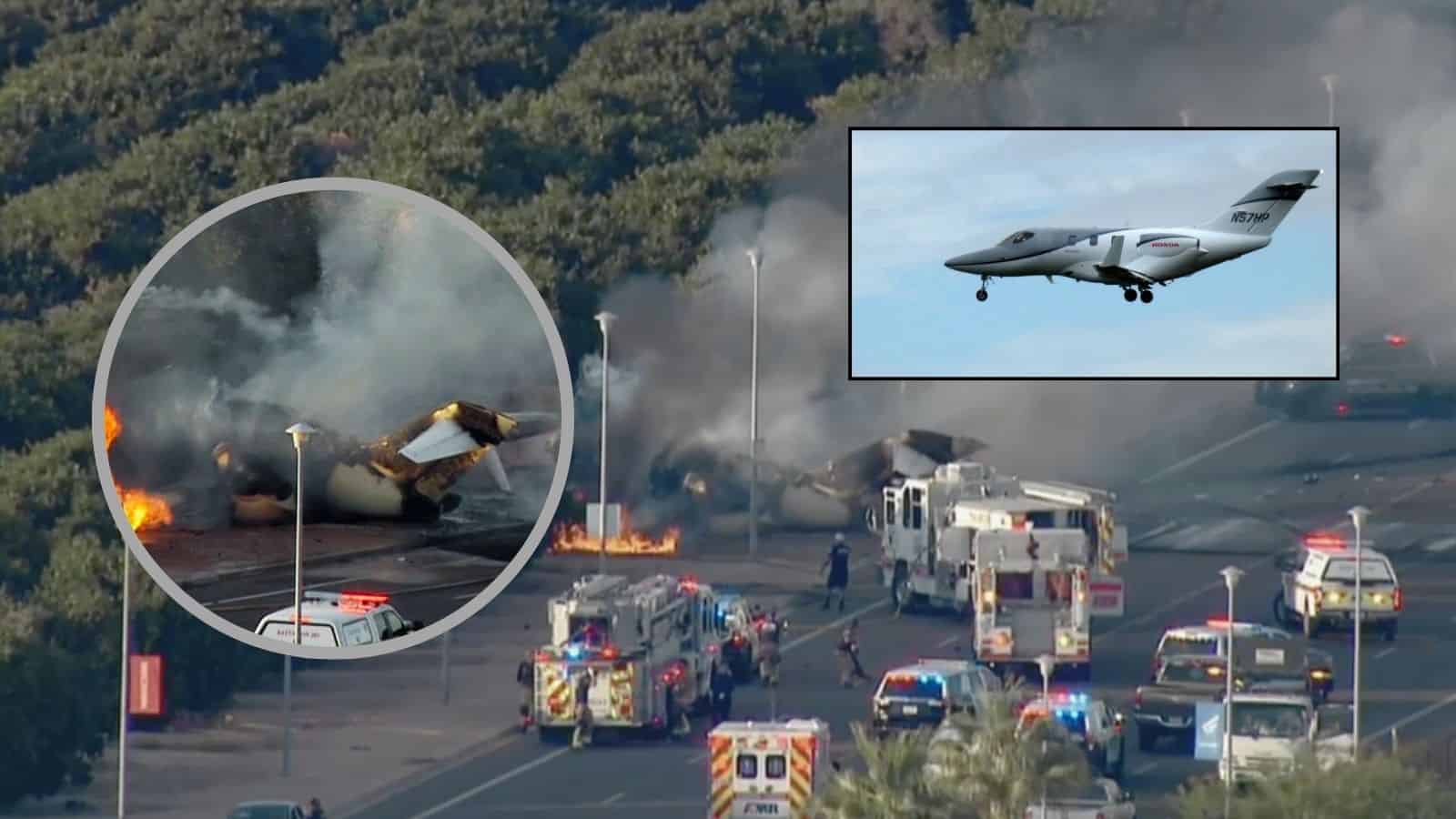 Avión cae sobre automóvil y deja 5 personas fallecidas en Mesa, Arizona