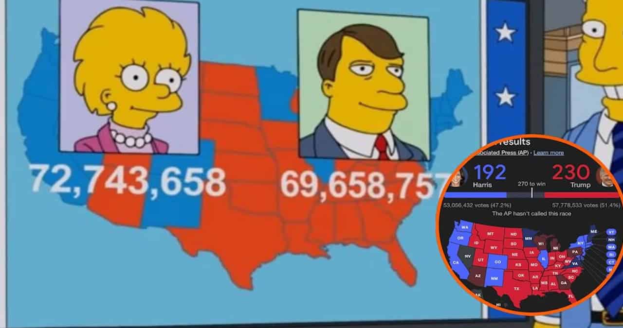 Esta es la predicción que acertaron Los Simpson en las elecciones de Estados Unidos