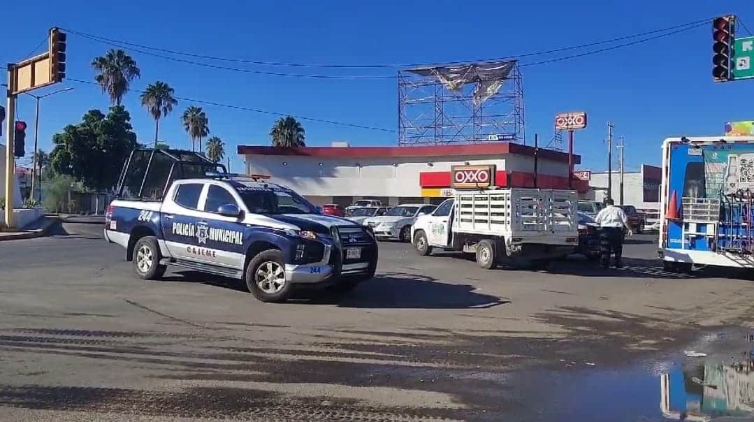 Atropellan a ciclista frente a la Central de Autobuses de Ciudad Obregón