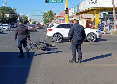 Choque en el Centro de Ciudad Obregón deja un lesionado