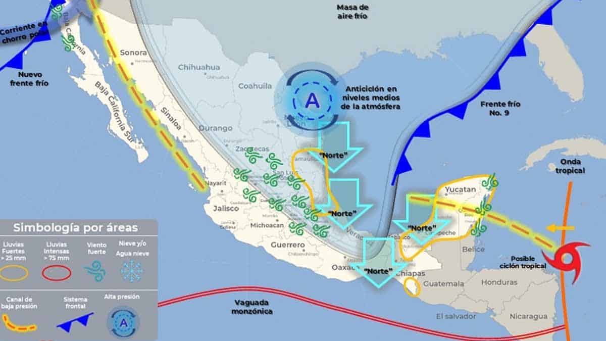 Clima en Sonora hoy 14 de noviembre: Frente frío 10 llega con lluvia, aguanieve y heladas