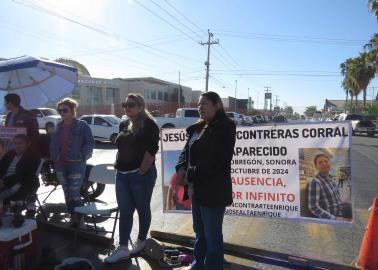 Familiares de Jesús Enrique mantienen bloqueo en Ciudad Obregón