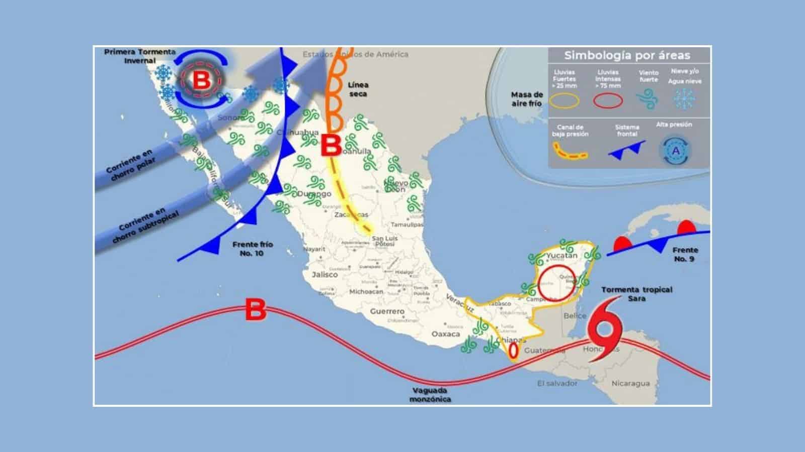 Clima en Sonora hoy 16 de noviembre: primera tormenta invernal de la temporada