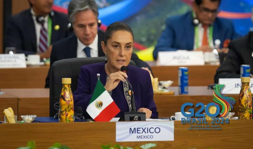 Claudia Sheinbaum propone un fondo global para reforestación en el G20