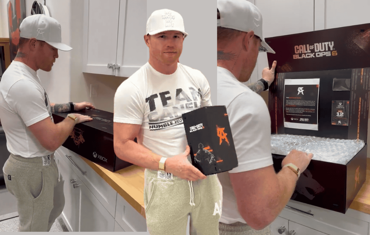 Saúl Canelo Álvarez recibe una consola de Call of Duty personalizada