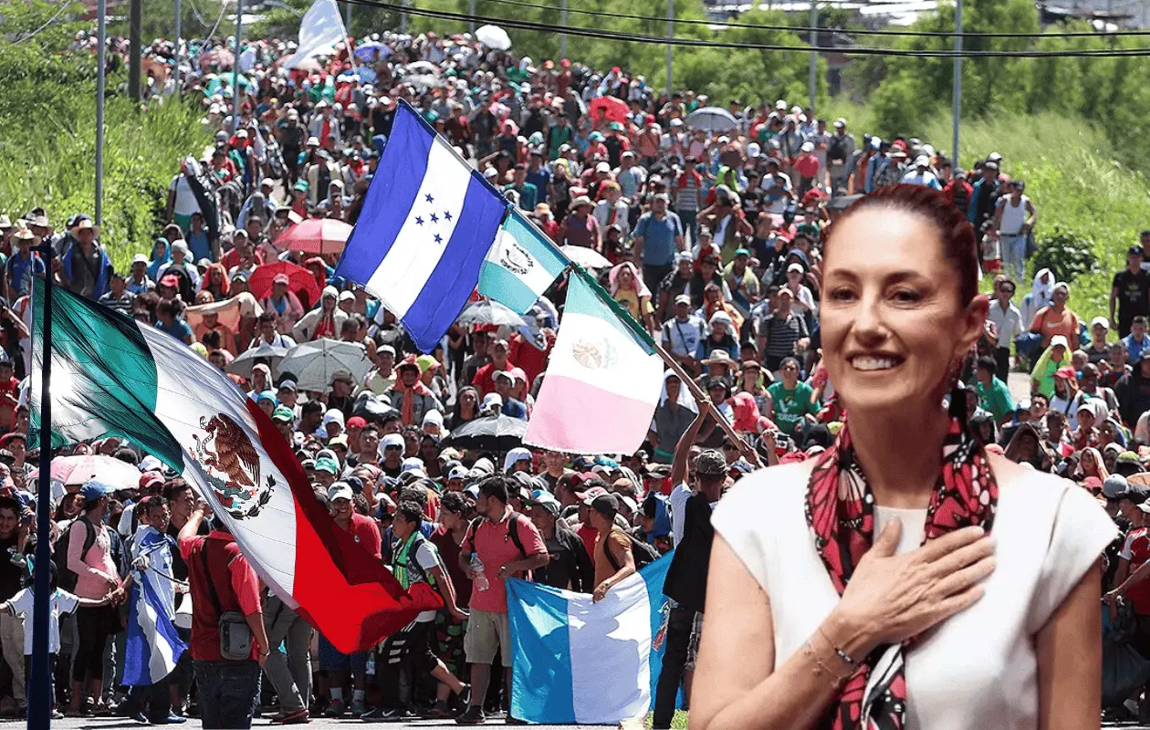 Una caravana de más de mil 500 migrantes provenientes de Centroamérica, Sudamérica y el Caribe se dirige hacia la frontera con Estados Unidos