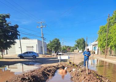 Usuarios del poniente de Navojoa presentan desabasto de agua por fallas en la línea principal