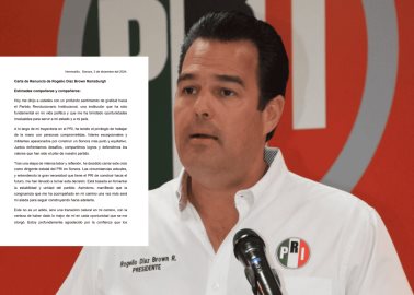 Rogelio Díaz Brown renuncia a dirigencia del PRI en Sonora