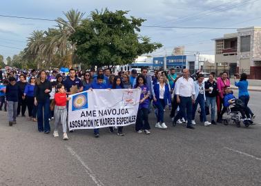 Marchan en Navojoa por las Personas con Discapacidad