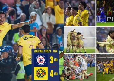 Nueva "cruzazuleada"; América vence a Cruz Azul y se convierte en finalista