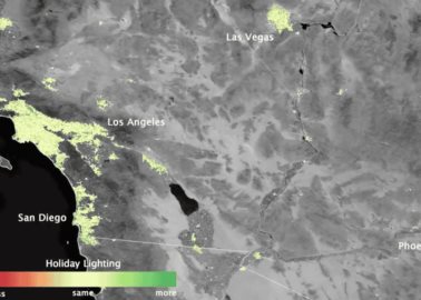 Ciudades del mundo que se ven desde el espacio por las luces navideñas