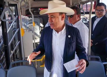 Alfonso Durazo entrega camiones eléctricos para transporte público en Hermosillo, Sonora