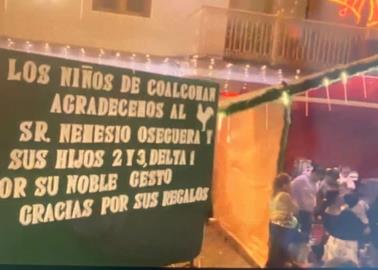 VIDEO| Ayuntamiento de Coalcomán, Michoacán agradece a El Mencho por entrega de juguetes