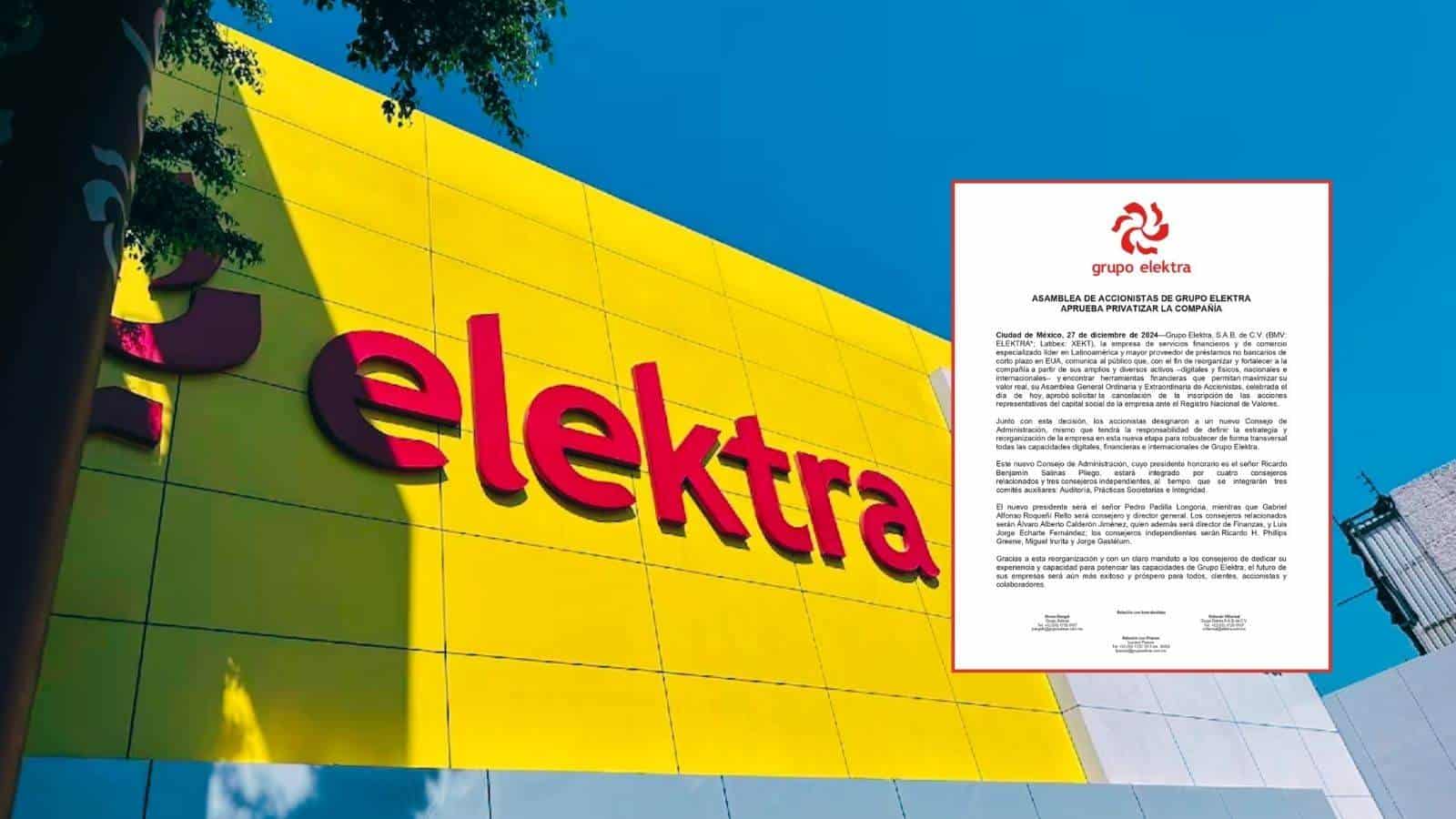 Grupo Elektra anuncia su salida de la Bolsa Mexicana de Valores