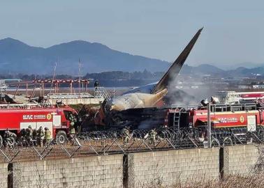 Brutal accidente aéreo en Corea del Sur deja 179 muertos