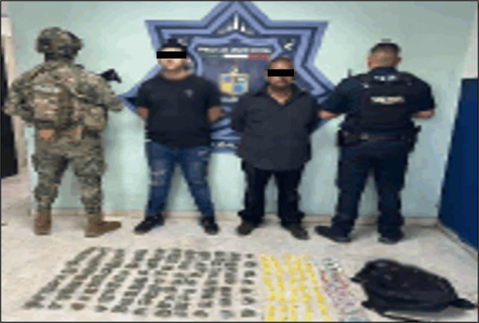 Capturan a dos hombres cargados de droga al oriente de Ciudad Obregón