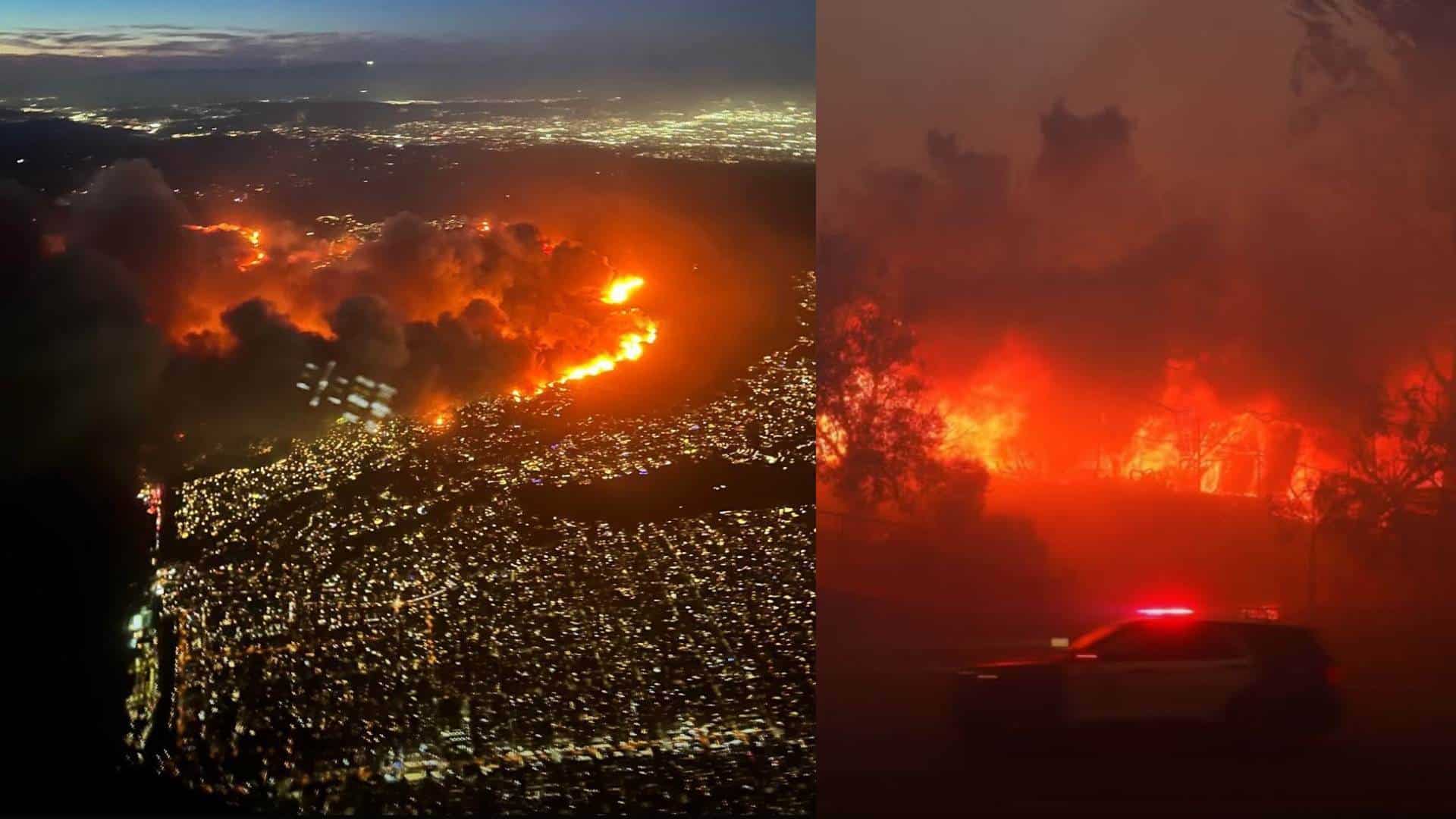 Los devastadores incendios de California amenazan el icónico cartel de Los Ángeles