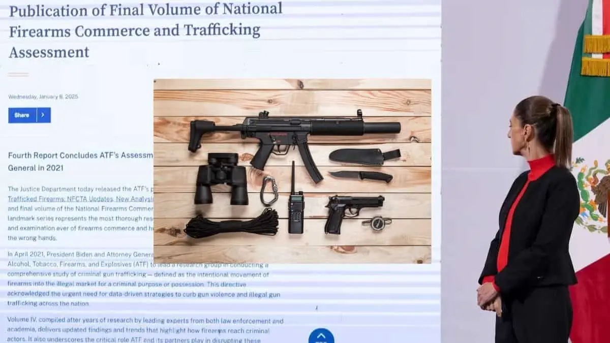 Sheinbaum y las armas de estados unidos Fuentes: Freepik.es