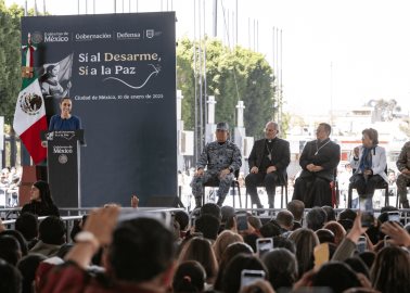 En la Basílica de Guadalupe, Sheinbaum lanza el programa Sí al Desarme, Sí a la Paz