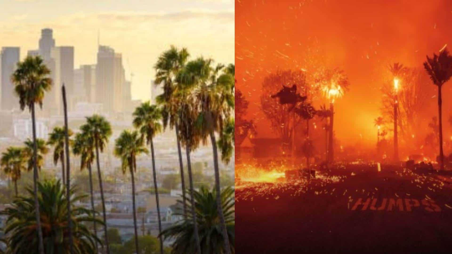 Antes y después de los devastadores incendios en Los Ángeles