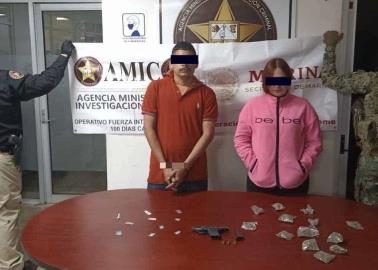 Aseguran droga, armas y detienen a dos personas en Ciudad Obregón