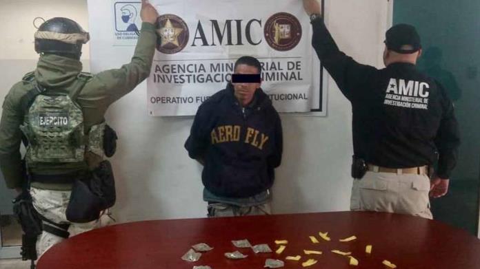 Atrapan a sujeto con droga al norte de ciudad Obregón Atrapan a sujeto con droga al norte de ciudad Obregón