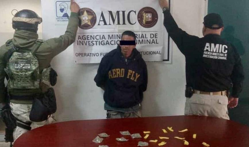 Atrapan a sujeto con droga al norte de ciudad Obregón