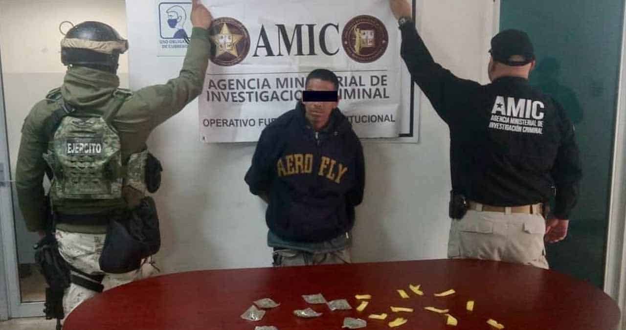 Atrapan a sujeto con droga al norte de ciudad Obregón