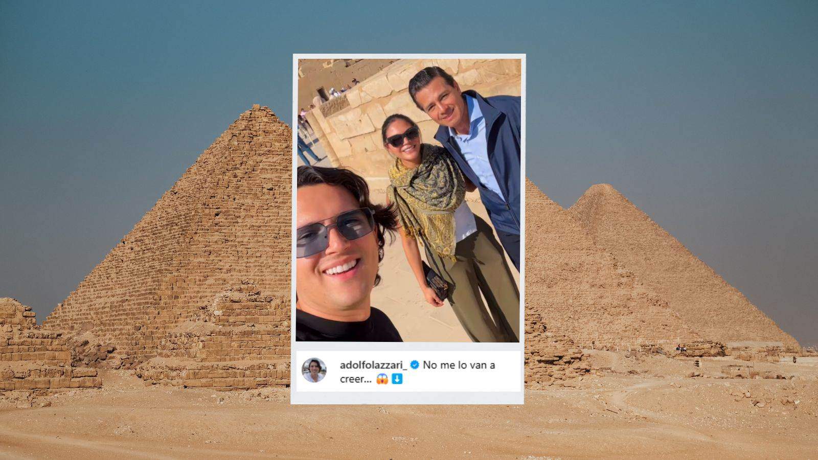 Peña Nieto reaparece ¡en Egipto! Influencer mexicano sube foto junto al expresidente