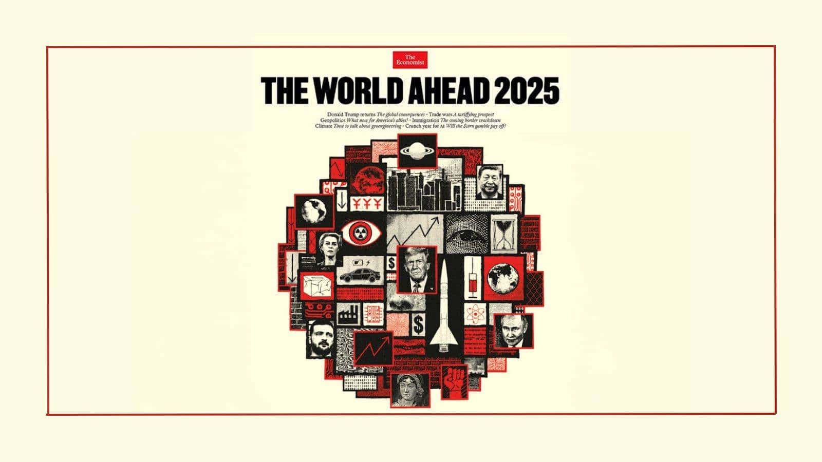 Predicciones de la portada de The Economist para este 2025