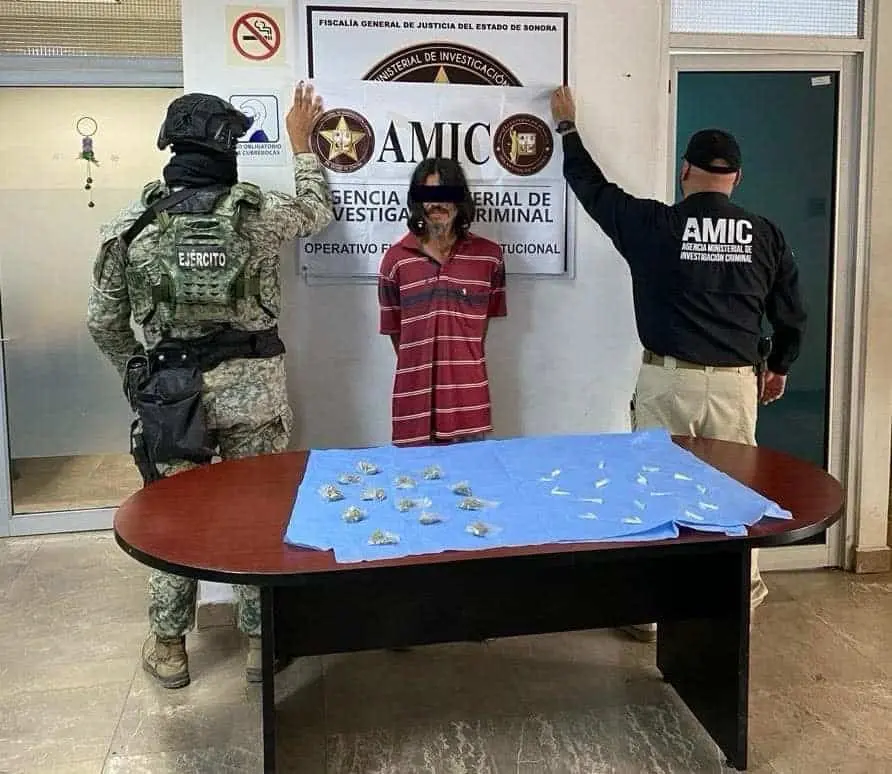 "Cae" sujeto con narcóticos durante operativo coordinado en Ciudad Obregón