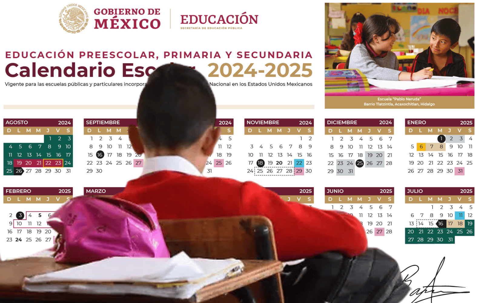 SEP anuncia primer megapuente del 2025: cuatro días seguidos sin clases